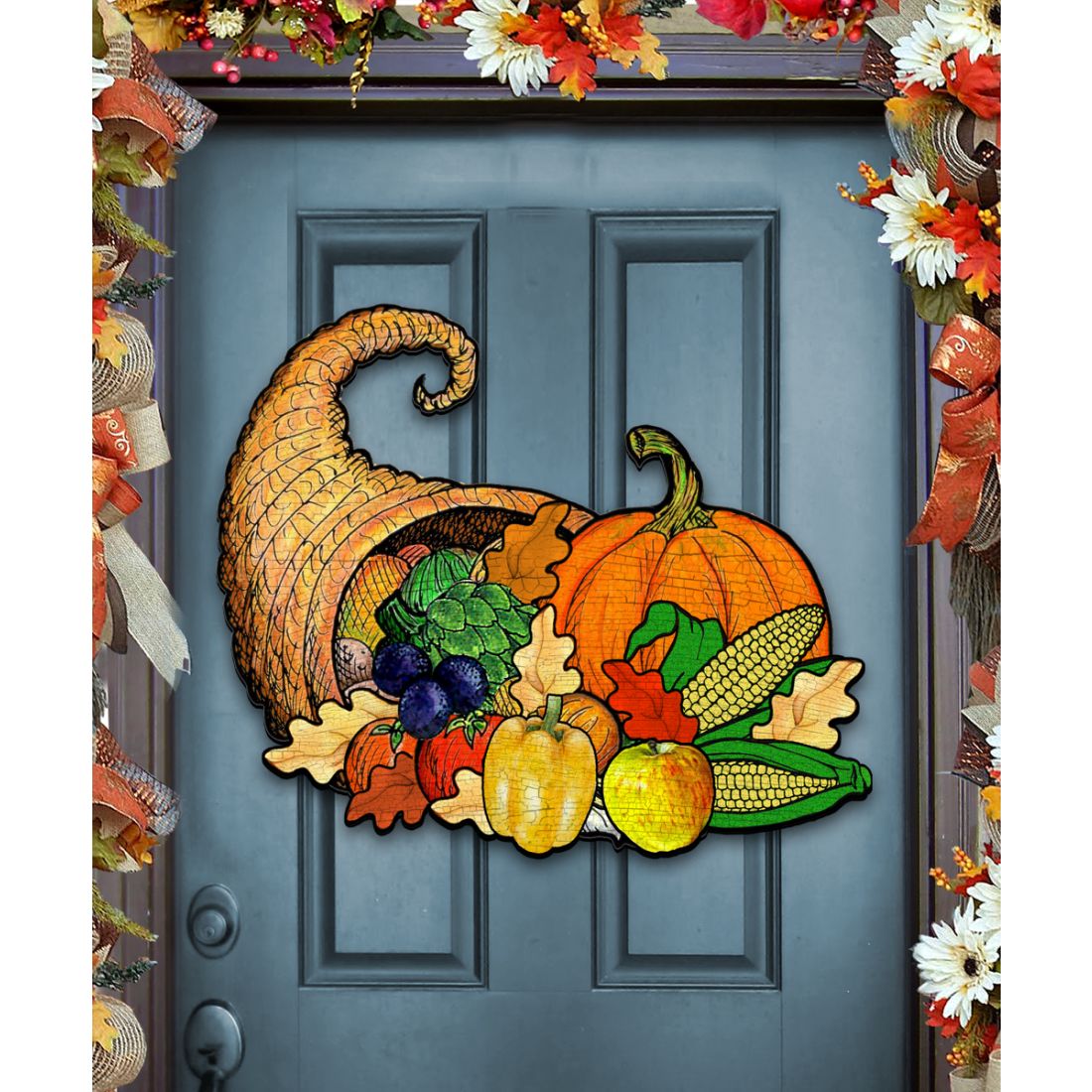 Thanksgiving Halloween Door Decor by G. DeBrekht - Thanksgiving Halloween Decor - 8158905H-0